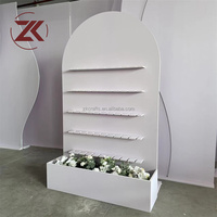 ZKAI Ensemble de supports à vin et de présentoirs à gâteaux en acrylique pour mur de champagne de bienvenue, pour la décoration d'événements et de fêtes