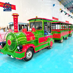 Train électrique de haute qualité pour enfants, manège de fête foraine, parc d'attractions, train sans rails à batterie pour touristes à vendre - Product Image 1