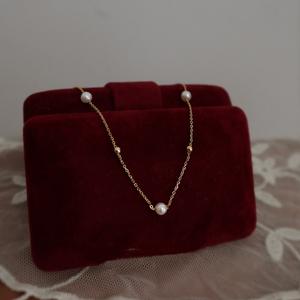 Collier en perles naturelles de style français de luxe Mantianxing pour femmes, simple, petit grain, collier de clavicule, chaîne de cou, Chine 17289 - Product Image 4