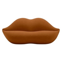 Sofá Moderno de Dos Plazas para Sala de Estar, Sofá en Forma de Labios Rojos, Estilo Sexy y Flamante