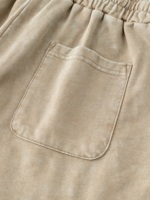 Ensemble vintage pour homme en tissu épais délavé à l'acide, t-shirt oversize et short, ensemble streetwear 2 pièces pour homme