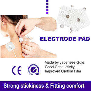 Paquete de 4 Electrodos <span class=keywords><strong>TENS</strong></span> de Tela No Tejida de 40*40mm, <span class=keywords><strong>Estimulador</strong></span> Muscular Eléctrico con Conector de 3.5mm para Almohadilla de Masaje Relajante Muscular con Hidrogel - Product Image 2