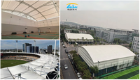 Cubiertas para Canchas de Baloncesto al Aire Libre, Resistentes al Agua, al Fuego y a los Rayos UV, Ecológicas, de PVDF, Personalizadas al por Mayor para Escuelas y Parques
