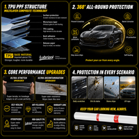 Film de protection de peinture automobile PPF en TPU haute pureté, résistant aux UV et aux éclats de pierres, longue durée, rouleau complet 6,5 mil