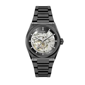 Montres mécaniques de luxe pour hommes avec logo personnalisé ODM, or rose, squelette, automatique avec <span class=keywords><strong>Seiko</strong></span> NH70 - Product Image 3