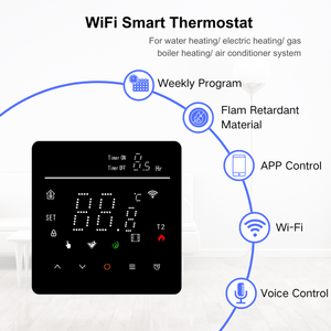 Climatiseur Modbus <span class=keywords><strong>Thermostat</strong></span> Smart Alexa <span class=keywords><strong>Thermostat</strong></span> de <span class=keywords><strong>climatisation</strong></span> Hvac Fan Coil Smart Wifi <span class=keywords><strong>Thermostat</strong></span> d'ambiance numérique - Product Image 5