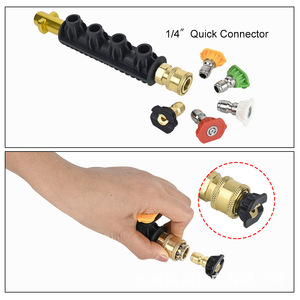 Pour pistolet à eau haute pression Adaptateur rapide <span class=keywords><strong>Buse</strong></span> <span class=keywords><strong>de</strong></span> <span class=keywords><strong>lavage</strong></span> <span class=keywords><strong>de</strong></span> voiture avec 5 embouts <span class=keywords><strong>de</strong></span> <span class=keywords><strong>buse</strong></span> et support pour KARCHERS - Product Image 3