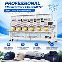 Machine à broder informatisée de haute qualité à 12 aiguilles et 6 têtes pour casquettes et broderie plate - Prix compétitif