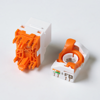 CAT6A CAT6 UTP RJ45 Keystone Jack Tanpa Alat Tipe Putar 8P8C Modul Jaringan RJ45 Keystone Jack 8P8C UTP Modul Jaringan