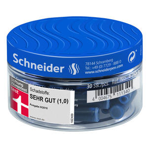 SCHNEIDER - JUEGO DE 30 CARTUCHOS AZULES - Product Image 1