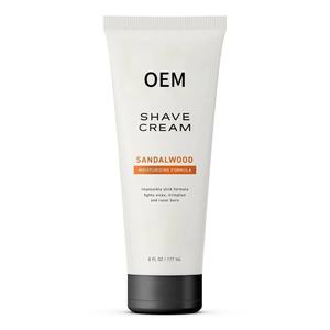 OEM/ODM Crème à raser biologique au bois de santal pour hommes Ultra-Slick et étonnamment supérieure combat les entailles et coupe les brûlures du rasoir - Product Image 1