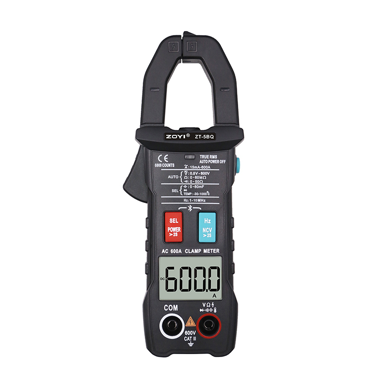 ZT-5BQ Digital Blue Tooth Multimeter Clamp Meter AC/DC Voltmeter Current Pliers Amperometric Meter Ammeter Auto Range Tester
