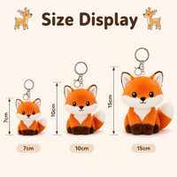 Portachiavi Personalizzato a Forma di Volpe, Simpatico Ciondolo per Borsa a Forma di Volpe Selvatica in Peluche, Regalo per le Feste, Decorazione per la Casa, Basso MOQ, OEM ODM
