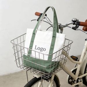 Promotion Natural Eco-friendly Reusable Custom Print Logo <b>Large</b> Shopping White Cotton Canvas Tote <b>Bag</b> With Pocket - Product Image 4