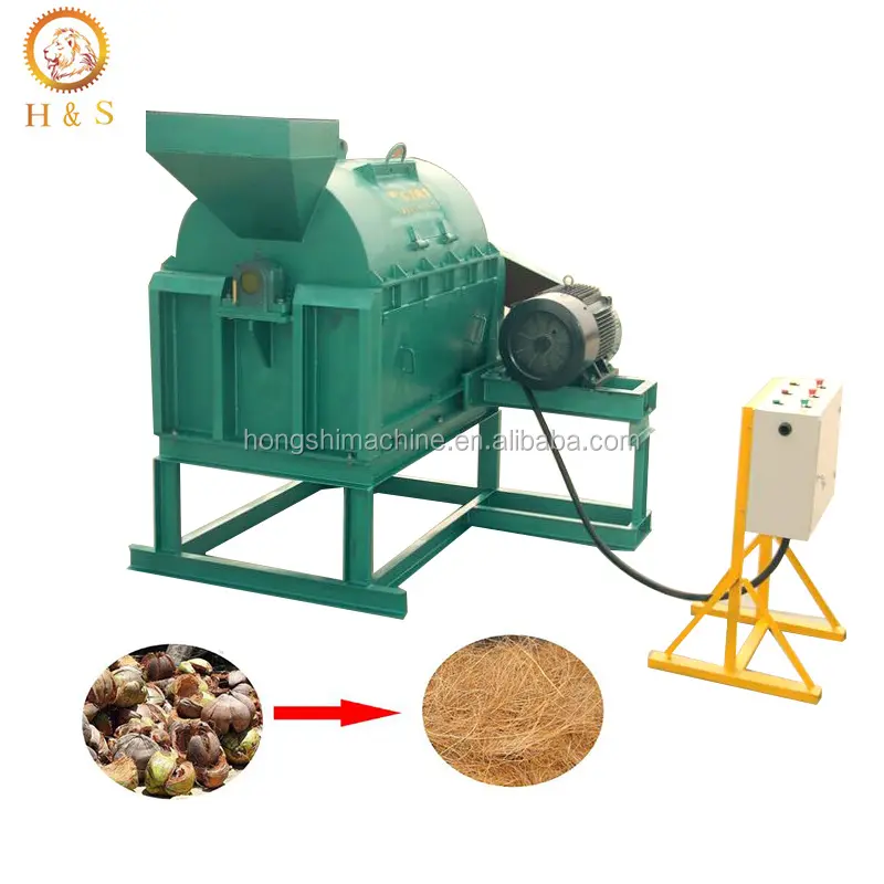 Extractor Industrial de fibras de bobina de coco, máquina desbarbadora