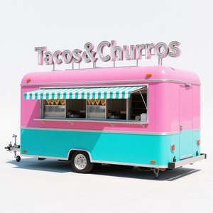Classic American Retro Food Truck-Camión de comida móvil para <span class=keywords><strong>hamburguesas</strong></span> y perritos calientes - Product Image 5