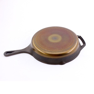 <span class=keywords><strong>Padella</strong></span> Rotonda <span class=keywords><strong>in</strong></span> Ghisa Naturale Antiaderente con Manico Ausiliario, Liscia e Lucidata - Product Image 5