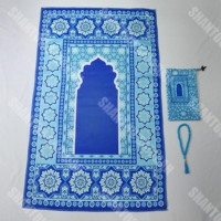 Kit de prière islamique complet BS-003 Divine, ensemble de culte portable et souple comprenant un tapis de prière, des chapelets et un bonnet Kufi pour la maison