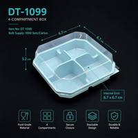 Boîtes à dessert jetables écologiques en PET avec logo personnalisé, contenants transparents de qualité alimentaire pour pizzeria, hamburgers, soufflés et gâteaux