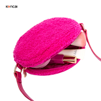 Promotion Teddy sac de maquillage voyage sac de soins de la peau moelleux trousse de toilette boîte cosmétique fourrure pochette cadeau pour elle