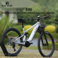 Vélo Électrique Urbain CYCTRAC EM6 4ème Génération à Suspension Arrière, Moteur Central Bafang M430 500W, 12 Vitesses, Autonomie 120-140KM, Idéal pour les Trajets Urbains