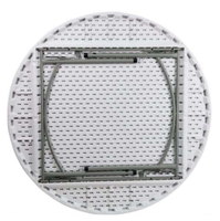 Table pliante ronde en plastique bon marché en gros pour les tables et les chaises de banquet de mariage pour les événements