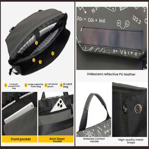 Borsa per Laptop da Donna, Borsa a Tracolla in Pelle PU Impermeabile, Grande Capacità, Borsa Messenger per Studenti, Borsa da Postino per Laptop 13-16 Pollici - Product Image 3