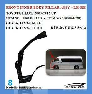 サンロップ ハイエース フロントインナーボディピラーアッシー KDH200 コミューターバン クオン ミニバス - Product Image 6