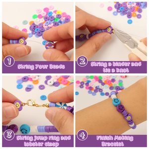 Tự làm hoạt động chàng trai & cô gái thủ công Bộ dụng cụ đồ trang sức vòng tay vòng cổ đất sét Bead Set làm Kit DIY đất sét hạt vòng đeo tay cho cô gái - Product Image 4