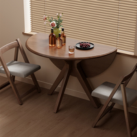 Table à manger moderne pliante en bois massif de style chinois pour petit appartement Table à manger pliable