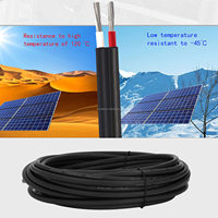 Câble solaire photovoltaïque en cuivre étamé flexible sans halogène H1Z2Z2-K XLPO 1,5 mm² pour appareils électroménagers, rouge, vente en gros
