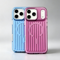 JOYPORODO B338 Coque de téléphone antichoc magnétique en PC ondulé pour iPhone 16 17 18 Pro Max, étanche et anti-traces de doigts, vente en gros