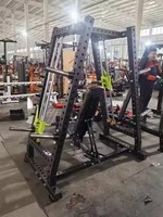 Équipement de fitness commercial REYK : Machine Smith multifonctionnelle à double système pour presse d'épaules, banc incliné et exercices abdominaux