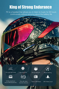 FreedConn FX Motorradhelm Bluetooth-Gegensprechanlage, IP67 Wasserdicht, Bluetooth 5.1, Musik-Sharing, Freisprechfunktion für Fahrer - Product Image 2