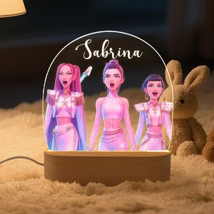 Luz Nocturna LED Personalizada de K-Pop, Regalo Personalizado de Anime Demon Huntrix Mira Rumi Zoey para Fans, Regalo de Cumpleaños y Navidad para Amantes <span class=keywords><strong>del</strong></span> K-Pop - Product Image 4