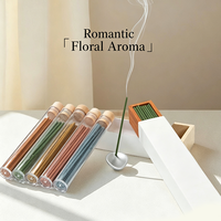 Bâtons d'encens de couleur naturelle avec logo personnalisé OEM, huile essentielle végétale, encens pour la méditation en intérieur, aromathérapie