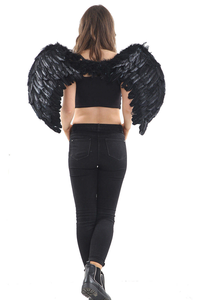 Ailes d'ange noires sombres, <span class=keywords><strong>halo</strong></span> et tutu, ensemble de costume d'Halloween, déguisement pour enfants - Product Image 5