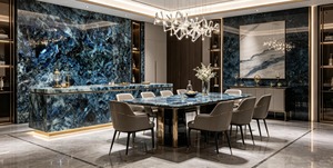 Lastra di <span class=keywords><strong>Granito</strong></span> Blu Labradorite di Alta Qualità, Lastra di <span class=keywords><strong>Granito</strong></span> Blu Lemuriano per Mobili Personalizzati, Pavimenti e Pareti - Product Image 5