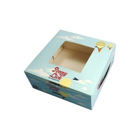 Boîte d'emballage en papier pour tartes aux œufs, gâteaux, pains, desserts, pliables, avec fenêtre, vente en gros, 2/4/6