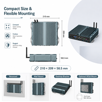 Mini PC de Escritorio Sin Ventilador Intel J1900 J6412 N100 Core I3 I5 I7, Doble LAN, 6COM, HD VGA, M.2 SSD, WiFi, 4G, Amplio Voltaje, Windows, Linux, IoT