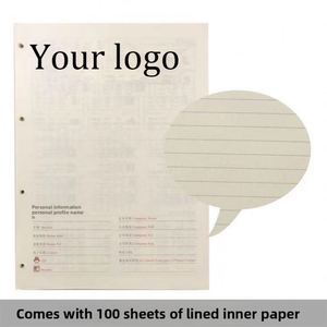 High Quality Custom <b>A4</b> Size Pu Leather <b>File</b> Folder Office Business Stationery Binder With Zipper - Product Image 3