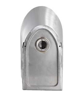 Inodoro de Acero Inoxidable Montado en la Pared con Cisterna Oculta, Doble Descarga, Diseño Industrial, Accesorio de Baño - Product Image 5