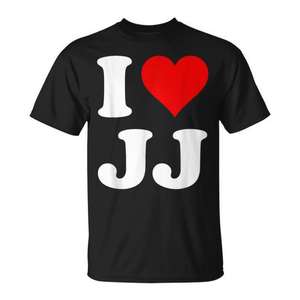Camiseta promocional Red Heart I Love JJ - Product Image 1