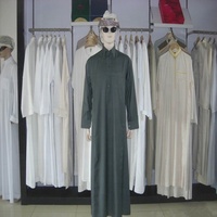 100% Spun Polyester TR Arab Jubah Kain Arab Thobe Thawb Kain/Muslim Putih Kain