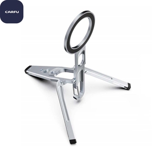 Trípode de Aluminio Plegable para Teléfono, Soporte de Escritorio de 3 Patas, Gancho de Mosquetón, Agarre Portátil para Vlog y Selfies, Compatible con 16, 15 y 14 - Product Image 1