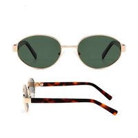 Lunettes de soleil Everglint, best-seller, petites, ovales, en acétate avec métal, vintage, polarisées UV400, monture étroite rétro, mode homme femme