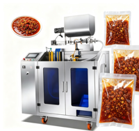 Machine de remplissage entièrement automatique pour sachets Doypack préformés, pour l'emballage de sauces alimentaires, de pâte de piment granulaire et de base pour fondue chinoise