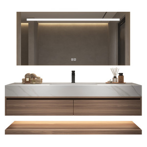 Mueble <span class=keywords><strong>de</strong></span> Baño Moderno <span class=keywords><strong>de</strong></span> Lujo Personalizado <span class=keywords><strong>con</strong></span> <span class=keywords><strong>Lavabo</strong></span>, Espejo LED, Gabinetes <span class=keywords><strong>de</strong></span> Vanidad y Soporte <span class=keywords><strong>de</strong></span> Piso - Product Image 5