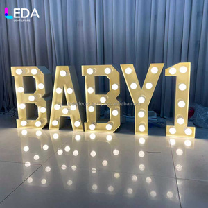 Letreros LED de Números Gigantes Metálicos Modernos en Oferta, Soporte de Escenario para Decoración de Bodas y Eventos - Product Image 1