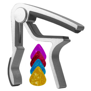 Accesorios para Guitarra Acústica: Afinador de Guitarra de Aluminio, Pinza, Triger, Capo y 4 Púas Aleatorias - Product Image 1